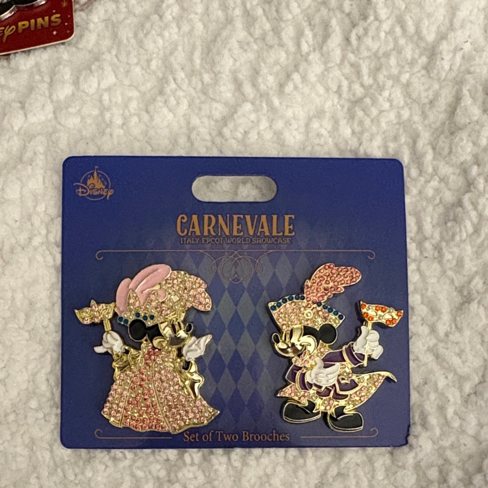 Disney Italy Epcot Carnevale Brooch Set